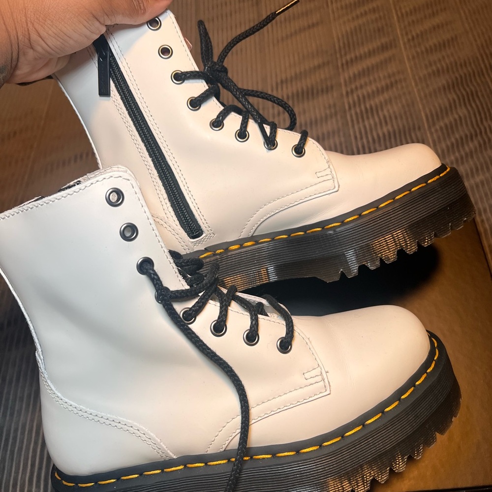 Doc Martens White Combat Boots